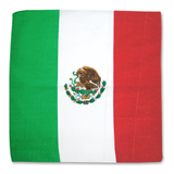Bandanas - 12 Pack, 100% Cotton, Mexico Flag - Bandannas, Bandana, Bandanna, Size: 22