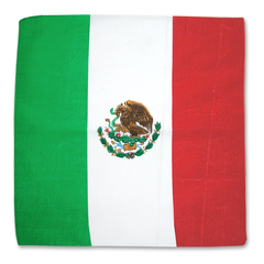 Bandanas, 100% Cotton, Mexico Flag, Mexican Flag, Bandera de Mexico, Bandannas, Bandana, Size: 22