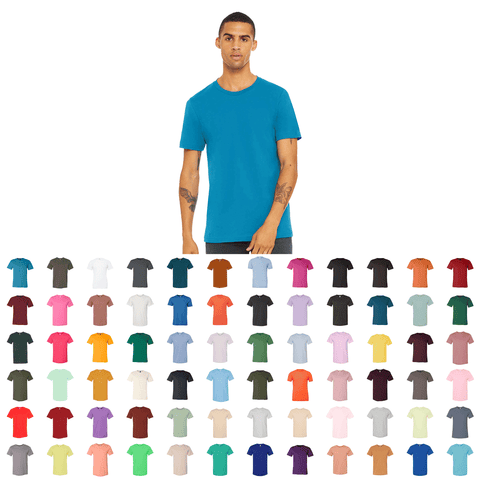wholesale shirts, blank shirts, bulk t-shirts, BELLA + CANAS 3001 unisex jersey tee shirt - 1