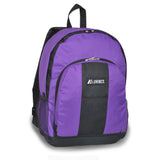 Everest Backpack with Front & Side Pockets Dark Purple/Black