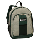 Everest Backpack with Front & Side Pockets Grey/Green