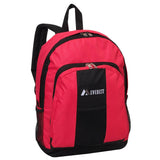 Everest Backpack with Front & Side Pockets Hot Pink/Black