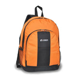 Everest Backpack with Front & Side Pockets Orange/Black