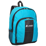 Everest Backpack with Front & Side Pockets Turquoise/Black
