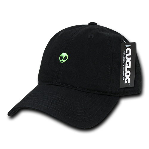 Alien UFO Baseball Cap Dad Hat, 100% Cotton, Black