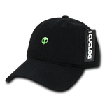 Alien UFO Baseball Cap Dad Hat, 100% Cotton, Black