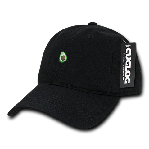 Avocado Guacamole Baseball Cap Dad Hat, 100% Cotton, Black