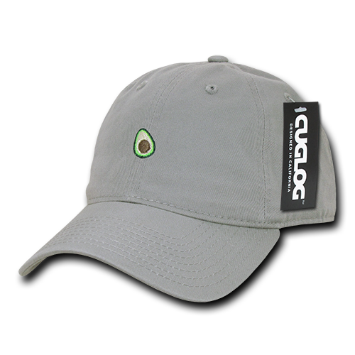 Avocado Guacamole Baseball Cap Dad Hat, 100% Cotton, Grey