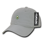 Avocado Guacamole Baseball Cap Dad Hat, 100% Cotton, Grey