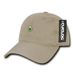 Avocado Guacamole Baseball Cap Dad Hat, 100% Cotton, Khaki - Picture 1 of 3