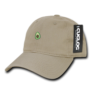 Avocado Guacamole Baseball Cap Dad Hat, 100% Cotton, Khaki - 