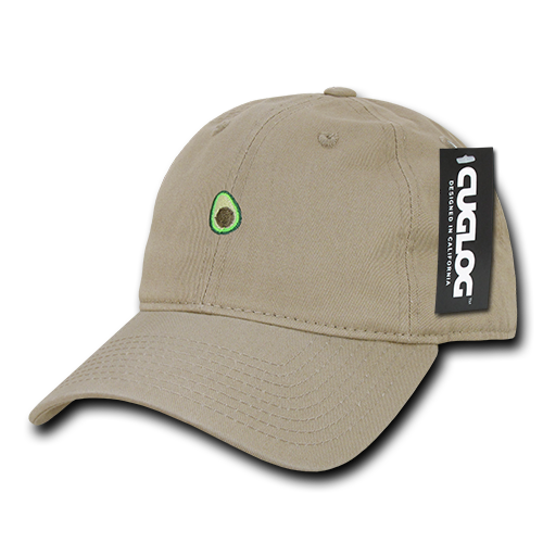 Avocado Guacamole Baseball Cap Dad Hat, 100% Cotton, Khaki