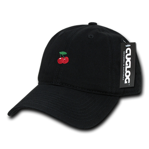 Cherry Cherries Baseball Cap Dad Hat, Black - 