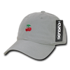 Cherry Cherries Baseball Cap Dad Hat, Grey