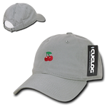 Cherry Cherries Baseball Cap Dad Hat, Grey