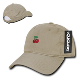 Cherry Cherries Baseball Cap Dad Hat, Khaki