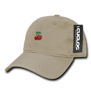 Cherry Cherries Baseball Cap Dad Hat, Khaki - 