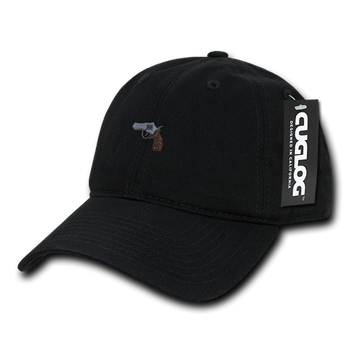 Gun Pistol Baseball Cap Dad Hat, Black