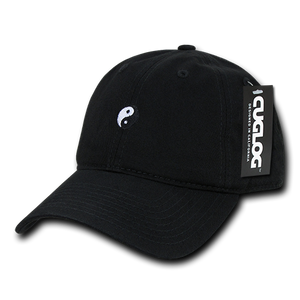 Yin Yang Baseball Cap Dad Hat, Black - 