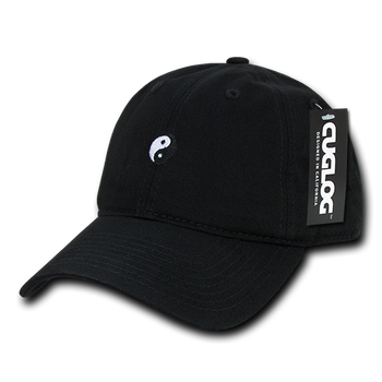 Yin Yang Baseball Cap Dad Hat, Black