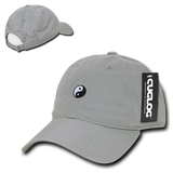 Yin Yang Baseball Cap Dad Hat, Grey