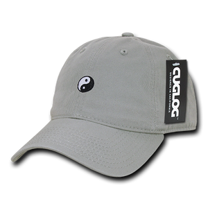 Yin Yang Baseball Cap Dad Hat, Grey - 