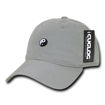 Yin Yang Baseball Cap Dad Hat, Grey