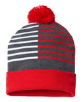 Cap America RKH12 - USA-Made Half Color Beanie, Knit Cap - Picture 5 of 6