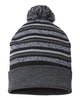 Cap America RKL12 USA-Made Striped Beanie Knit Cap