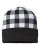 Cap America RKP12 USA-Made Plaid Beanie Checkered Knit Cap