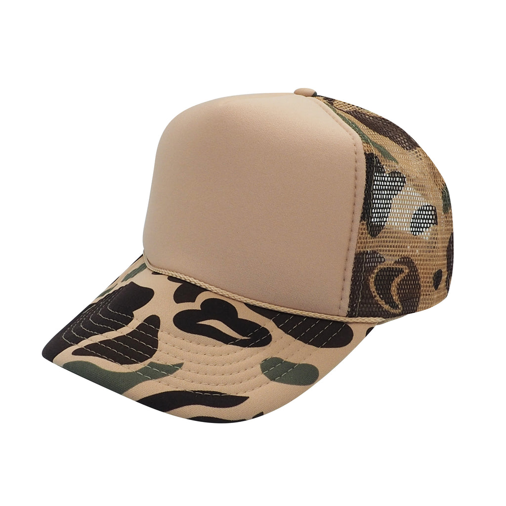 Nissun CPC - Foam Trucker Hat Camo, 5-Panel Camouflage Cap – The Park  Wholesale | Flex Caps