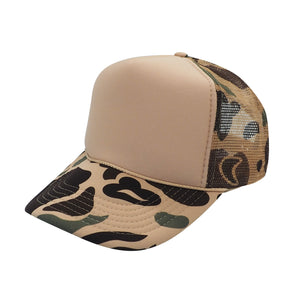Nissun CPC - Foam Trucker Hat Camo, 5-Panel Camouflage Cap - 