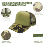 Nissun CPC - Foam Trucker Hat Camo, 5-Panel Camouflage Cap - Picture 3 of 7