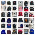 Lot of 6 Decky Melton Wool Snapback Hats Flat Bill Caps