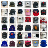Lot of 6 Decky Melton Wool Snapback Hats Flat Bill Caps