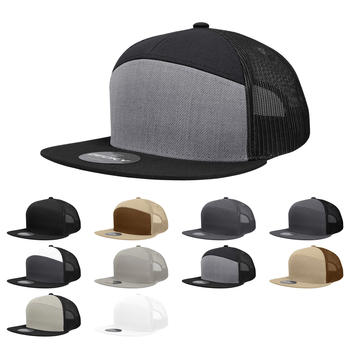 Decky 1133 7 Panel High Profile Structured Cotton Blend Trucker Hat - PALLET Pricing