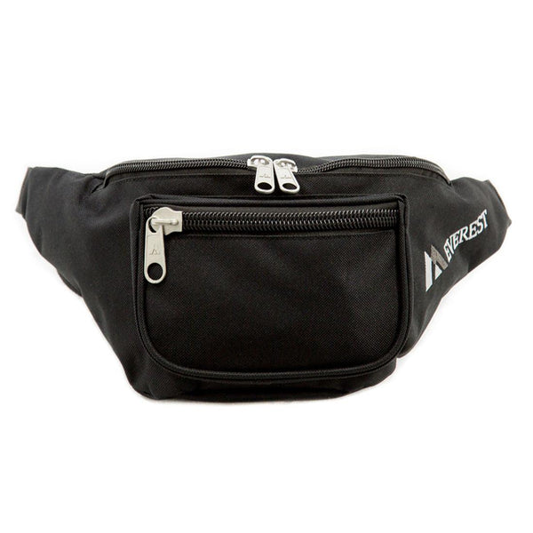 Everest Signature Waist Fanny Pack - Medium Size Black