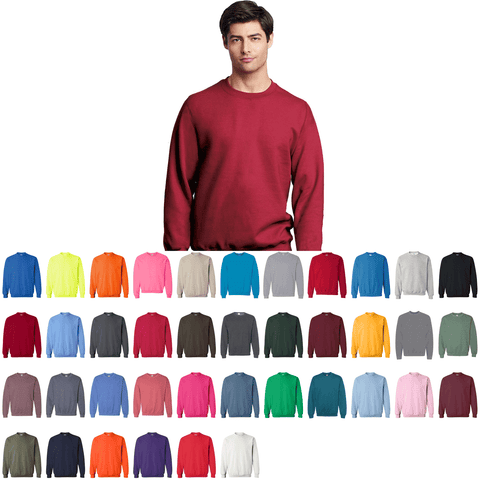 Gildan 18000, G180 Heavy Blend™ Crewneck Sweatshirt, Fleece, 50/50 Ble –  The Park Wholesale