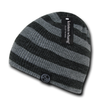London Striped Knit Beanie, Double Lined Knit Cap - H001