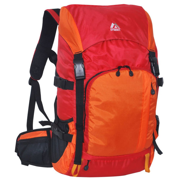 Everest Weekender Hiking Back Pack Red / Orange