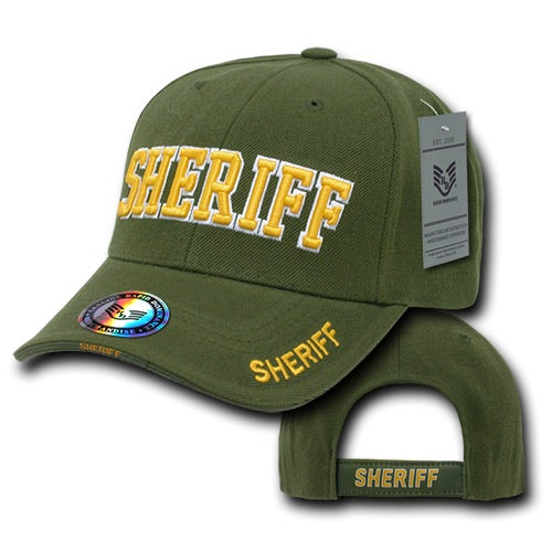 Sheriff Hat Law Enforcement Baseball Cap - Olive - Rapid Dominance JW