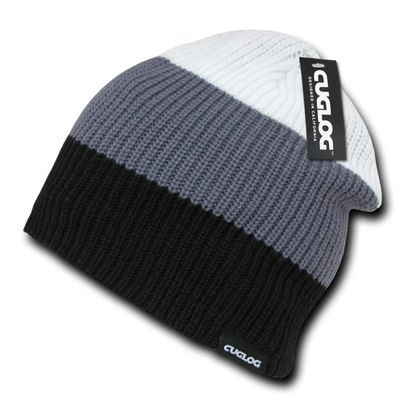 Mauna Kea Beanie, Knit Cap, Slouch Beanie, Rib Knit - Cuglog K004