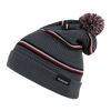 Kinabalu Slouch Striped Beanie, Pom Knit Cap - Cuglog K020