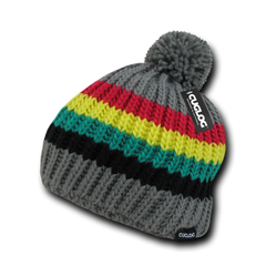 Mont Ventoux Beanie, Knit Cap, Cable Knit with Pom Pom - Cuglog K028 - 
