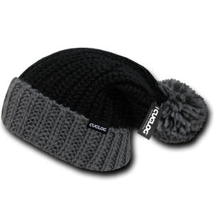 Rainier Beanie, Knit Cap, Cuff Beanie with Pom Pom - Cuglog K030 - 