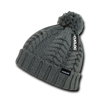 Vesuvius Beanie, Knit Cap, Thick Cable Knit Cuff Beanie with Pom Pom - Cuglog K031