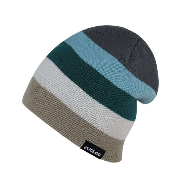 Rushmore Striped Beanie, Soft Knit Cap - Cuglog K033