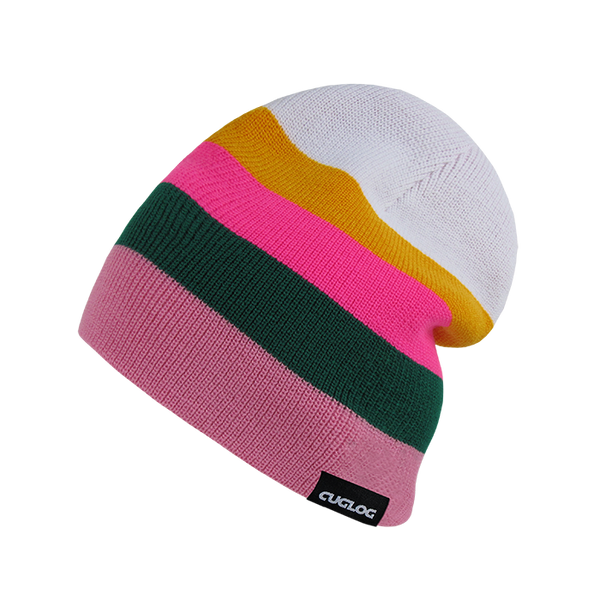 Rushmore Striped Beanie, Soft Knit Cap - Cuglog K033