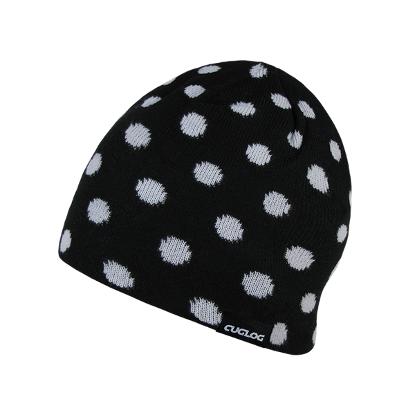 Thor Polka Dot Beanie, Lined Knit Cap - Cuglog K035