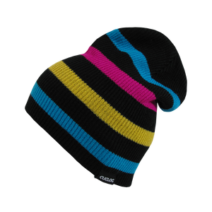 Monte Fitz Roy Slouch Beanie, Striped Knit Cap - Cuglog K039 - 